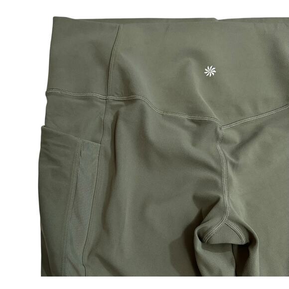 Athleta Salutation Stash Mesh 7/8 Leggings Moss Green UPF 40+ Plus Size 1X - Picture 9 of 11